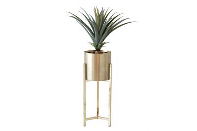 Кашпо Garda Decor 13RXFP3105L-GOLD Подставка под цветы золото d25*70cм арт. 13RXFP3105L-GOLD