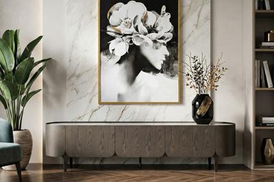 Мебель Garda Decor 58DB-24230 Тумба под телевизор Травертин (Travertine) 220*42*52,5см арт. 58DB-24230