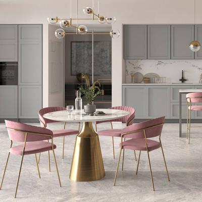 Стул Bradexhome Стул Turin пудровый с золотыми ножками арт. FR 0161