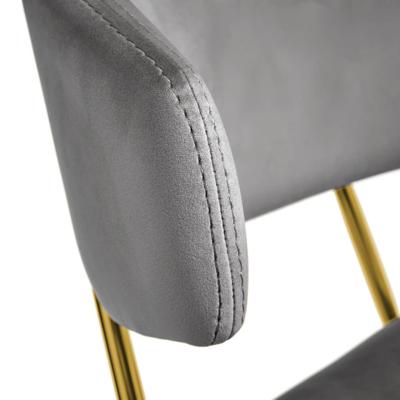 Стул Bradexhome Стул Elle серый с золотыми ножками арт. RF 0719