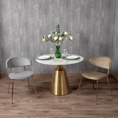 Стул Bradexhome Стул Elle серый с золотыми ножками арт. RF 0719