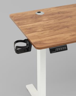 Компьютерный стол Stool Group Стол с регулировкой высоты 1 мотор память 3 уровня высоты белый, столешница 110х60 см дерево арт. УТ000042294