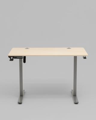 Компьютерный стол Stool Group Стол с регулировкой высоты 1 мотор память 3 уровня высоты серый, столешница 110х60 см светлое дерево арт. УТ000042295
