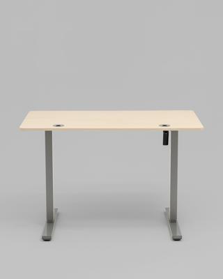 Компьютерный стол Stool Group Стол с регулировкой высоты 1 мотор память 3 уровня высоты серый, столешница 110х60 см светлое дерево арт. УТ000042295