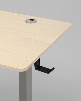 Компьютерный стол Stool Group Стол с регулировкой высоты 1 мотор память 3 уровня высоты серый, столешница 110х60 см светлое дерево арт. УТ000042295
