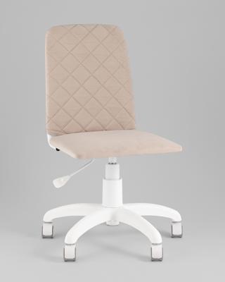 Офисное кресло Stool Group Кресло офисное Кристенсен велюр бежевый пластик белый арт. УТ000042977