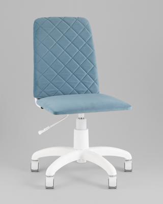 Офисное кресло Stool Group Кресло офисное Кристенсен велюр пыльно-синий пластик белый арт. УТ000042978