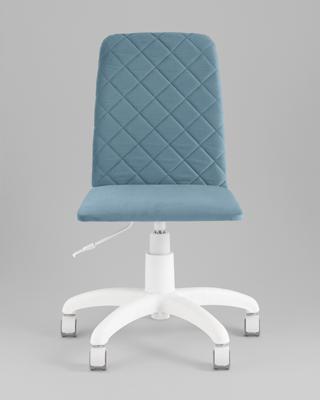 Офисное кресло Stool Group Кресло офисное Кристенсен велюр пыльно-синий пластик белый арт. УТ000042978