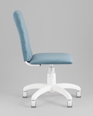 Офисное кресло Stool Group Кресло офисное Кристенсен велюр пыльно-синий пластик белый арт. УТ000042978