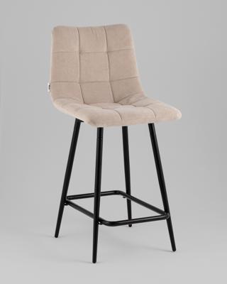 Стул полубарный Stool Group Стул Одди Original полубарный велюр серо-бежевый арт. УТ000042861