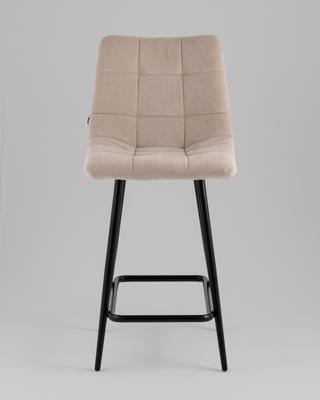 Стул полубарный Stool Group Стул Одди Original полубарный велюр серо-бежевый арт. УТ000042861