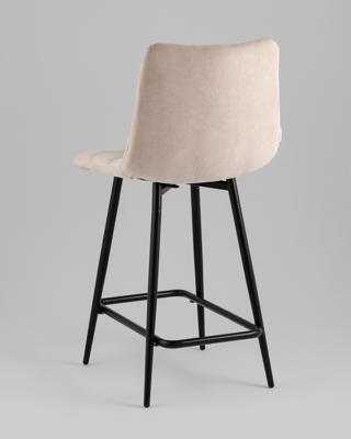 Стул полубарный Stool Group Стул Одди Original полубарный велюр серо-бежевый арт. УТ000042861