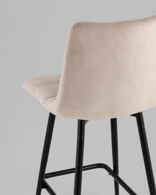 Стул полубарный Stool Group Стул Одди Original полубарный велюр серо-бежевый арт. УТ000042861