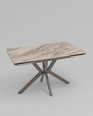 Стол Stool Group Стол Marmer 120-180/80/76, столешница МДФ16/керамика Venetian Br.Lt, подстолье металл латте (двойной артикул) арт. УТ000043044