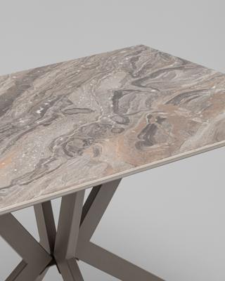 Стол Stool Group Стол Marmer 120-180/80/76, столешница МДФ16/керамика Venetian Br.Lt, подстолье металл латте (двойной артикул) арт. УТ000043044