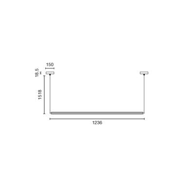 Подвесной светильник Faro Подвесной светильник NESO SLIM LUMINA 1200 1L 24 Вт, 2700 К, DALI арт. 480563