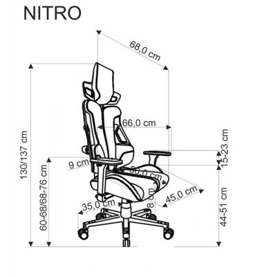 Кресло компьютерное Halmar Кресло компьютерное HALMAR NITRO черный арт. V-CH-NITRO-FOT