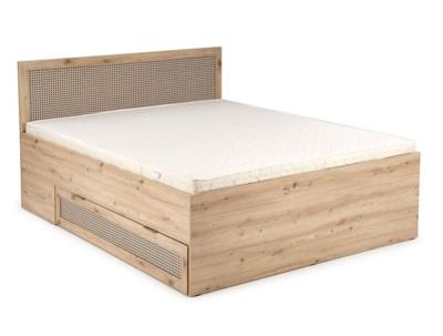 Кровать Halmar Кровать HALMAR BORNEO LOZ-160 дуб артизан/черный, 160/200 арт. V-PL-BORNEO-LOZ-160