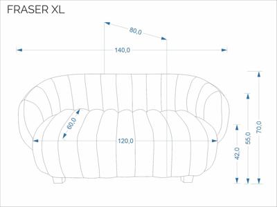 Кресло Halmar Диван HALMAR FRASER XL кремовый арт. V-CH-FRASER_XL-FOT-KREMOWY