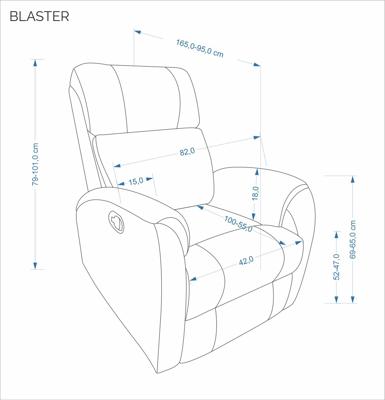 Кресло Halmar Кресло HALMAR BLASTER раскладное, серый арт. V-CH-BLASTER-FOT-POPIELATY