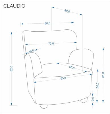 Кресло Halmar Кресло HALMAR CLAUDIO кремовый/натуральный арт. V-CH-CLAUDIO-FOT-KREMOWY
