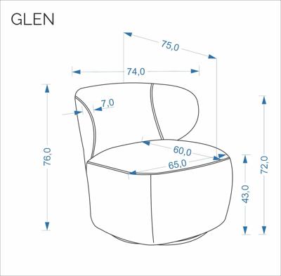 Кресло Halmar Кресло HALMAR GLEN бежевый арт. V-CH-GLEN-FOT-BEZOWY