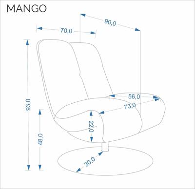 Кресло Halmar Кресло HALMAR MANGO темно-бежевый/черный арт. V-CH-MANGO-FOT-C.BEZOWY