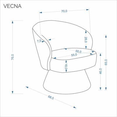 Кресло Halmar Кресло HALMAR VECNA бежевый арт. V-CH-VECNA-FOT-BEZOWY
