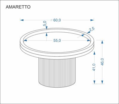Стол журнальный Halmar Стол журнальный HALMAR AMARETTO белый мрамор 60/46 арт. V-CH-AMARETTO-LAW
