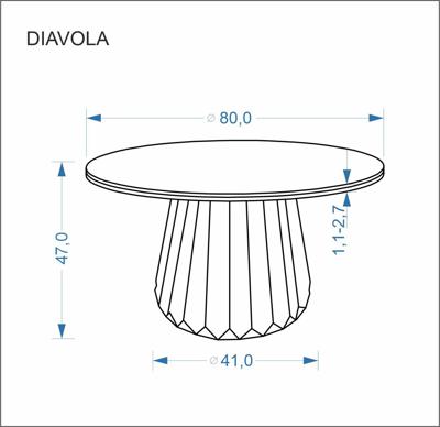 Стол журнальный Halmar Стол журнальный HALMAR DIAVOLA травертин/орех 80/47 арт. V-CH-DIAVOLA-LAW