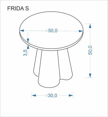 Стол журнальный Halmar Стол журнальный HALMAR FRIDA S травертин/орех 50/50 арт. V-CH-FRIDA_S-LAW