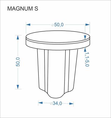 Стол журнальный Halmar Стол журнальный HALMAR MAGNUM S белый мрамор/натуральный 50/50 арт. V-CH-MAGNUM_S-LAW