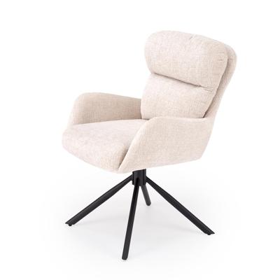 Стул Halmar Стул HALMAR K593 светло-бежевый/черный, поворотный арт. V-CH-K/593-KR-J.BEZOWY
