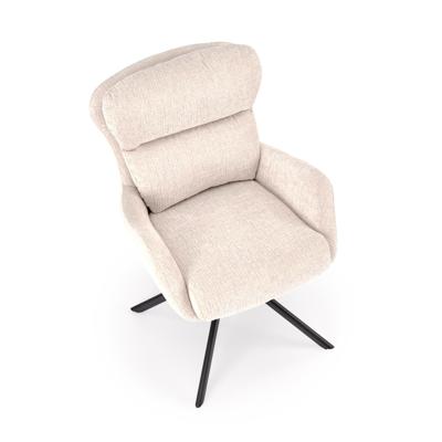 Стул Halmar Стул HALMAR K593 светло-бежевый/черный, поворотный арт. V-CH-K/593-KR-J.BEZOWY