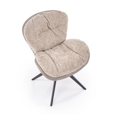 Стул Halmar Стул HALMAR K599 бежевый/черный, поворотный арт. V-CH-K/599-KR-BEZOWY