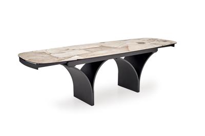 Стол Halmar Стол обеденный HALMAR ALTER бежевый мрамор/черный 180-260/90 арт. V-CH-ALTER-ST-BEZOWY