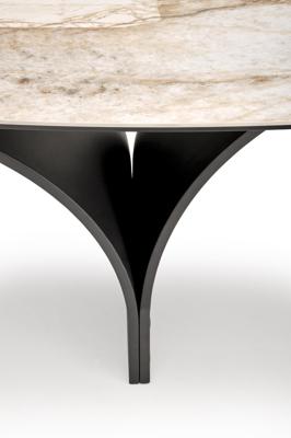 Стол Halmar Стол обеденный HALMAR ALTER бежевый мрамор/черный 180-260/90 арт. V-CH-ALTER-ST-BEZOWY