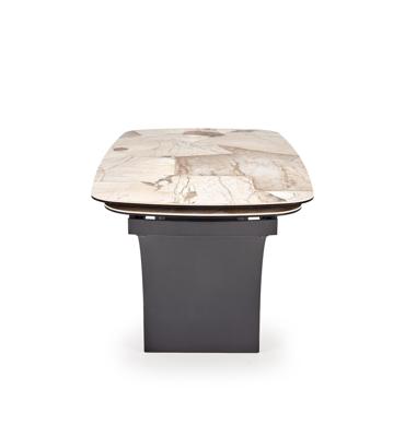 Стол Halmar Стол обеденный HALMAR ALTER бежевый мрамор/черный 180-260/90 арт. V-CH-ALTER-ST-BEZOWY