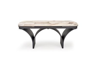 Стол Halmar Стол обеденный HALMAR ALTER бежевый мрамор/черный 180-260/90 арт. V-CH-ALTER-ST-BEZOWY