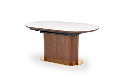 Стол Halmar Стол обеденный HALMAR GIBSON белый мрамор/орех/золотой 160-220/90 арт. V-CH-GIBSON-ST-BIALY/ORZECHOWY