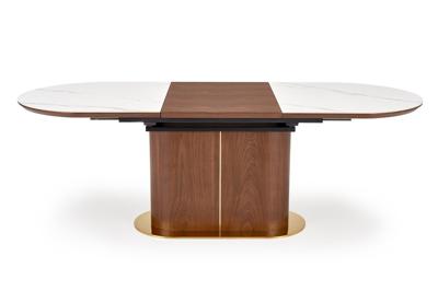 Стол Halmar Стол обеденный HALMAR GIBSON белый мрамор/орех/золотой 160-220/90 арт. V-CH-GIBSON-ST-BIALY/ORZECHOWY