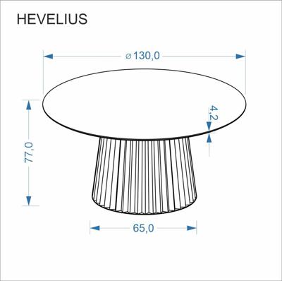 Стол Halmar Стол обеденный HALMAR HEVELIUS орех/черный 130 арт. V-CH-HEVELIUS-ST-ORZECHOWY