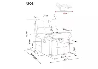 Кресло Signal Кресло SIGNAL ATOS Raven 30 раскладное, темно-бежевый арт. ATOSRACBE30