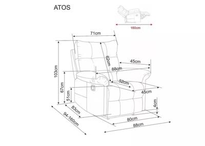 Кресло Signal Кресло SIGNAL ATOS Raven 45 раскладное, капучино арт. ATOSRACA45