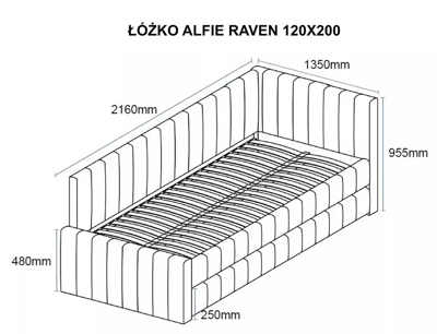 Кровать Signal Кровать SIGNAL ALFIE Raven 24 бежевый, 120/200 арт. ALFIERA120BE24