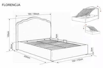 Кровать Signal Кровать SIGNAL FLORENCJA Raven 30 темно-бежевый 140/200 арт. FLORENCJAR140CBE