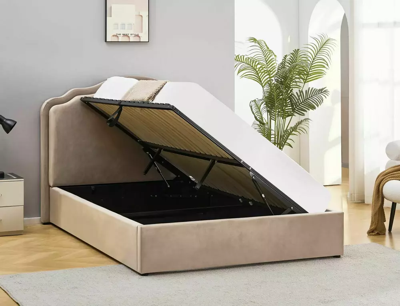 Кровать Signal Кровать SIGNAL FLORENCJA Velvet Bluvel 40 темно-бежевый 140/200 арт. FLORENCJAV140CBE