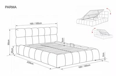 Кровать Signal Кровать SIGNAL PARMA Velvet Bluvel 40 темно-бежевый 140/200 арт. PARMAV140CBE40