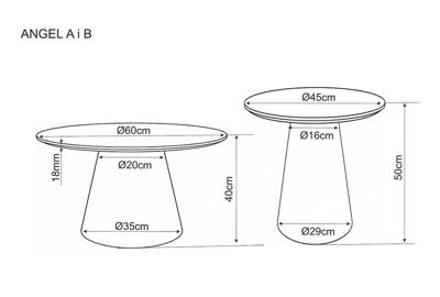 Стол журнальный Signal Стол журнальный SIGNAL ANGEL орех 60/40 арт. ANGELORFI60