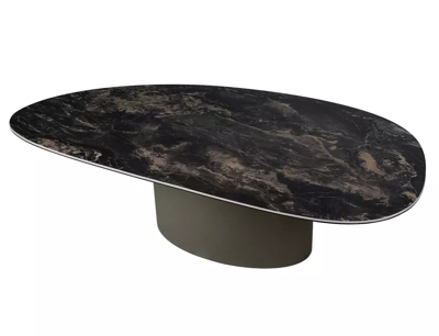 Стол журнальный Signal Стол журнальный SIGNAL BELLO A Ceramic черный Vulcano/медный 140/80 арт. BELLOACMI140